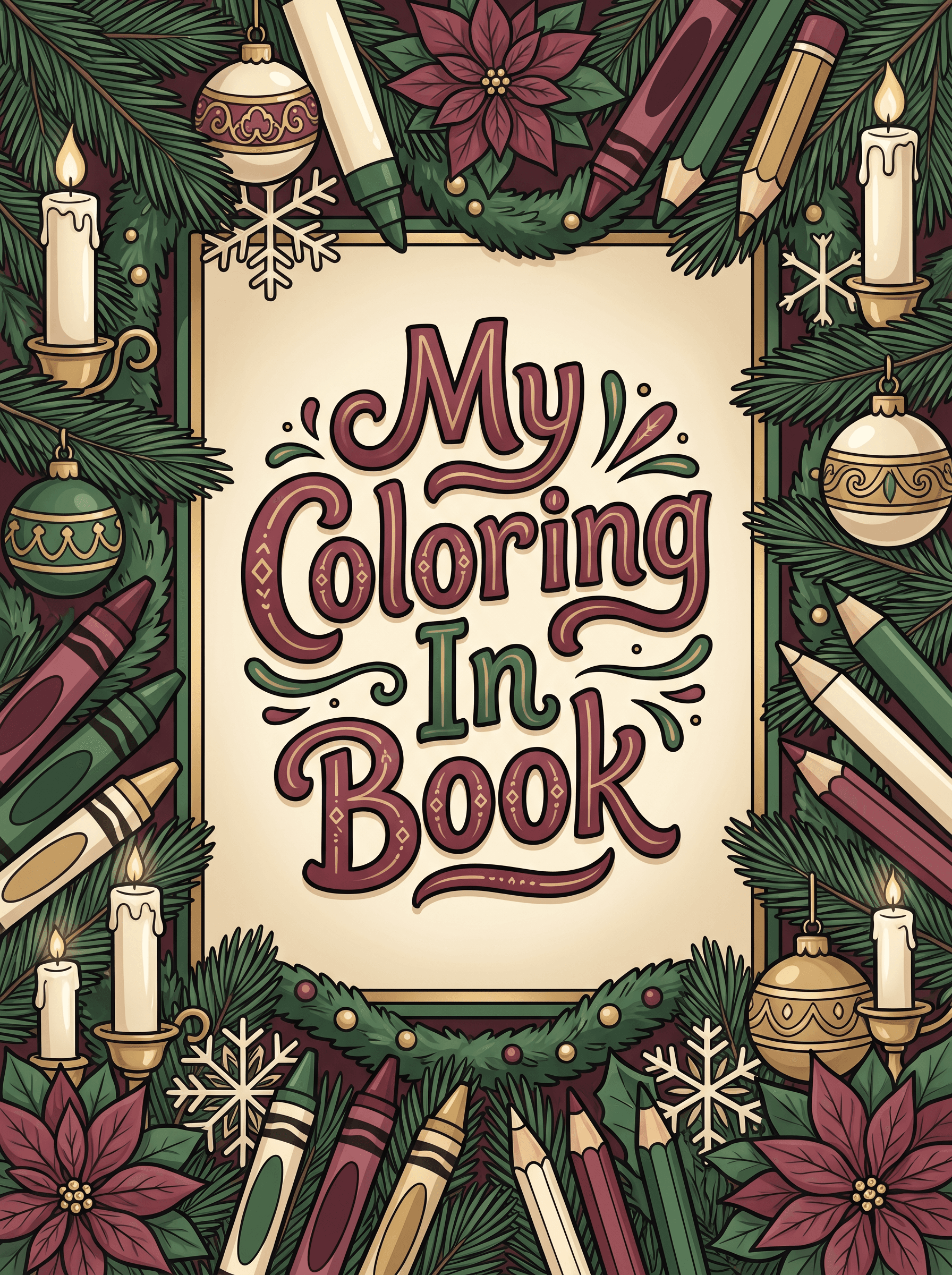 Christmas Adults colouring book cover