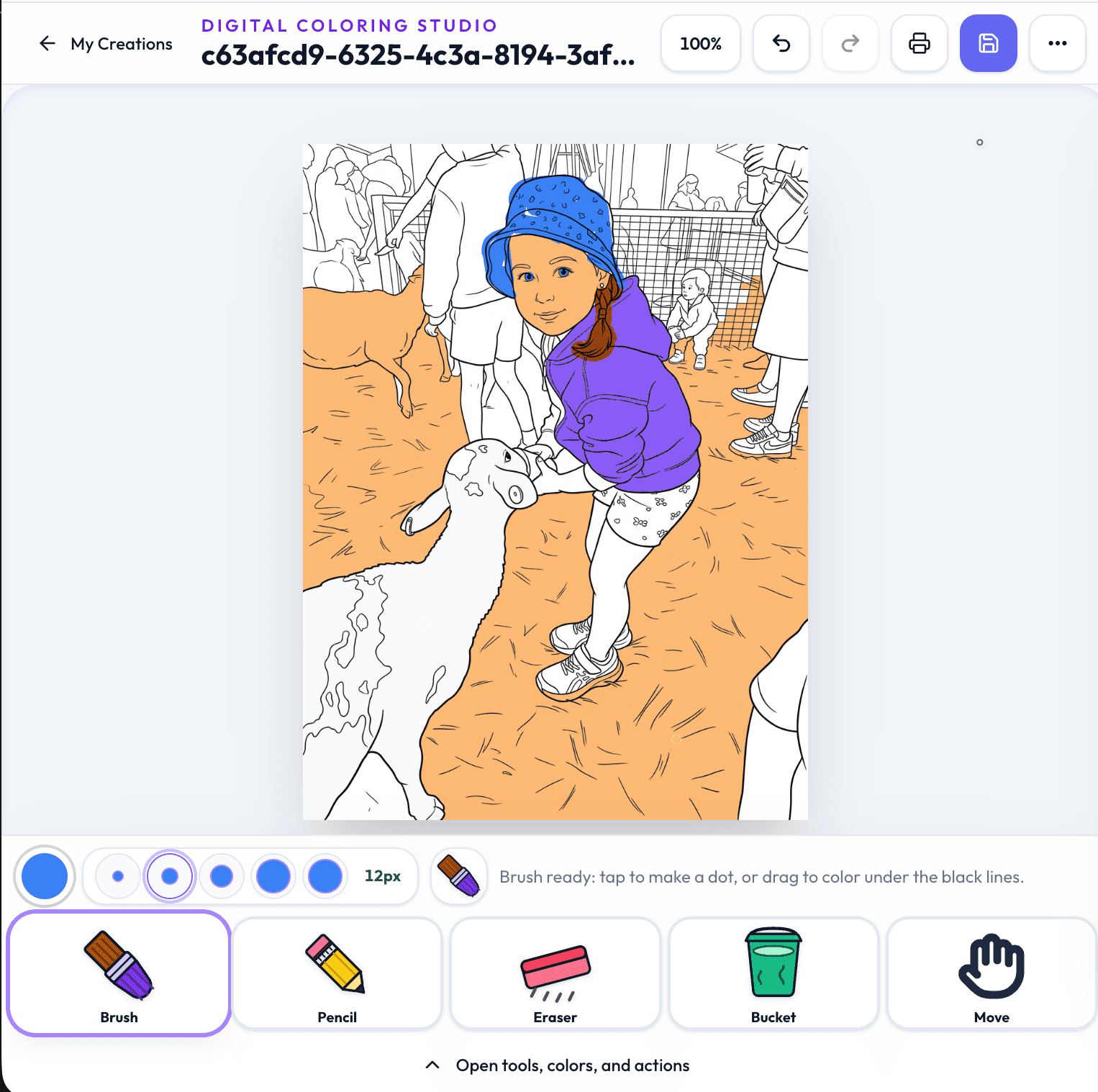 Digital coloring studio preview